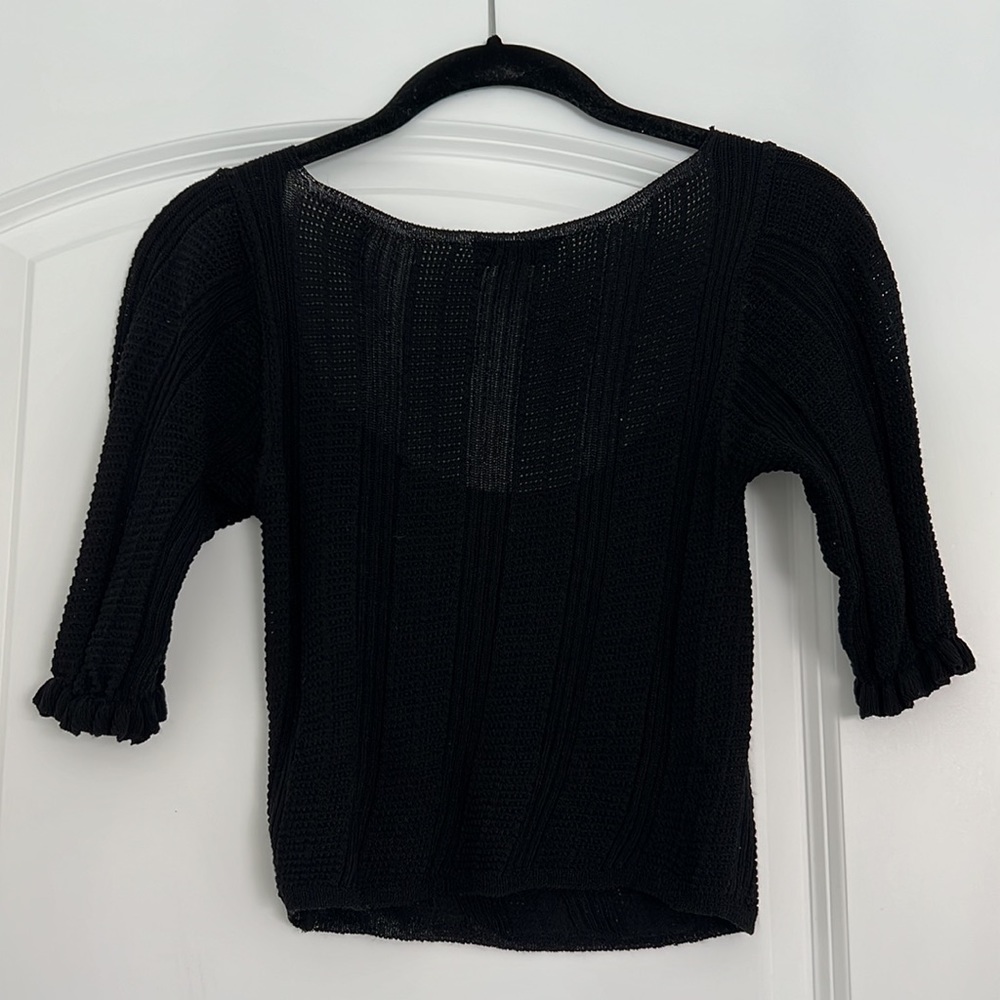 TOPSHOP / 3/4 Sleeve Knit Top - S - Picture 4 of 4